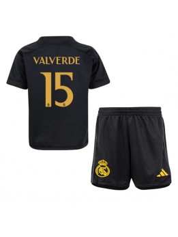 Real Madrid Federico Valverde #15 Replika Tredje Kläder Barn 2023-24 Kortärmad (+ byxor)